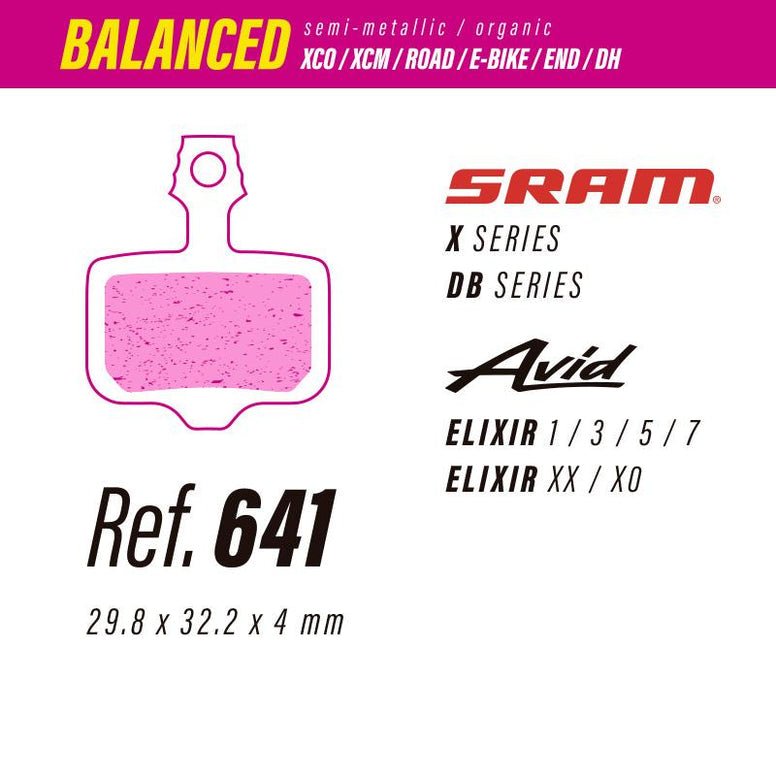 641 PASTILLAS DE FRENO LESS BRAKES EQUILIBRADAS SRAM X - DB / AVID ELIXIR - The Bike Project Bnh 23