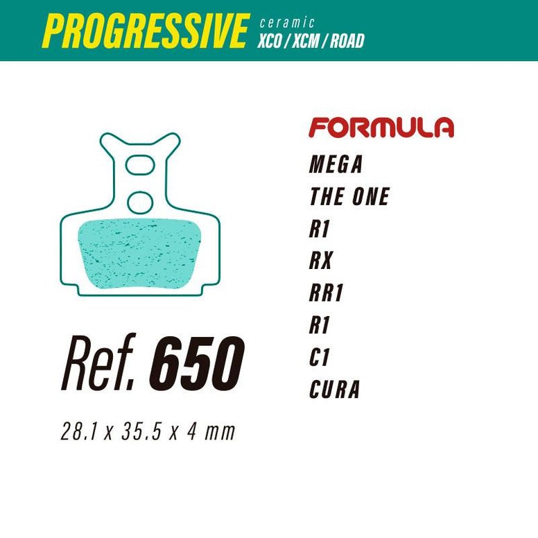 650 LESS PROGRESSIVE BRAKE PADS FORMULA - The Bike Project Bnh 23