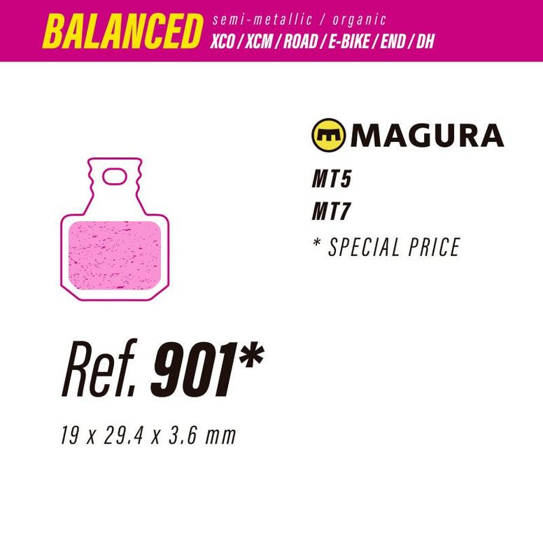 901 LESS BALANCED BRAKE PADS MAGURA MT5 - MT7 - The Bike Project Bnh 23