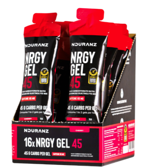 Gel Energéticos con BCAA 4ENDURANCE PRO, cereza, 70g, 10uds.