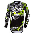 Camiseta niño O'neal Element Attack V.18 Negro/Amarillo fluor - The Bike Project Bnh 23